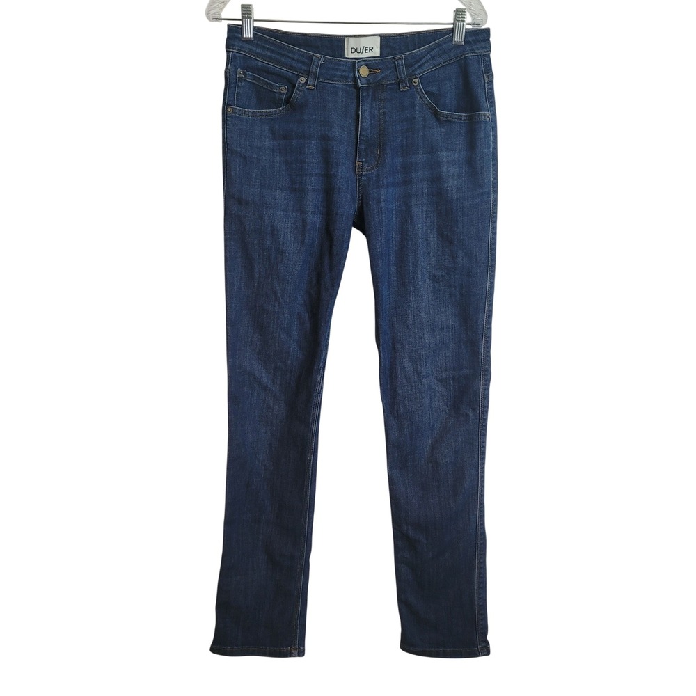 DU/ER DUER Slim Straight Performance Denim Jeans Dark Wash Indigo Blue Men 29x32